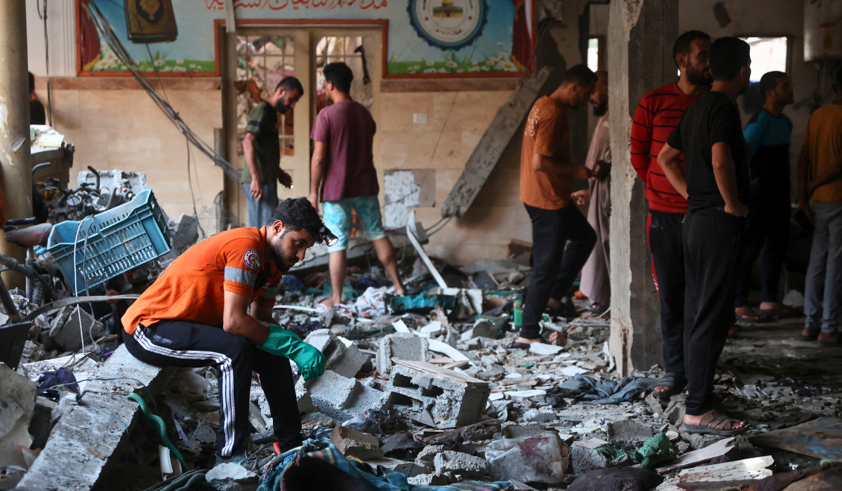 photo:al-Tabin school in the Daraj area of Gaza City